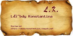 Lábdy Konstantina névjegykártya